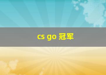 cs go 冠军